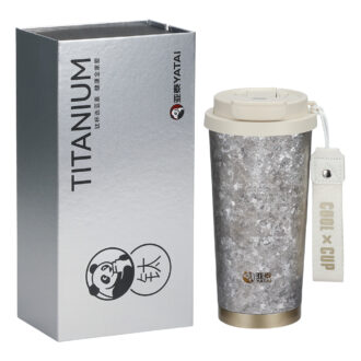 Customized Pure Titanium Water Bottle Portable with Double Cap Vacuum Office Cup with Rope for Gifts and Drinking Water