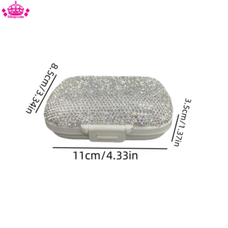 Outdoor Portable Weekly Bling Pill Box Medicine Dispenser Storage Bottle Waterproof Pill Case Container