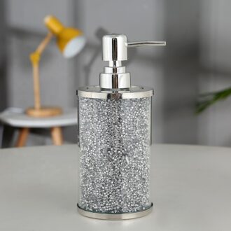 Wholesale Crystal Glass Soap Dispenser With Tap Glass Liquid Soap Bottle